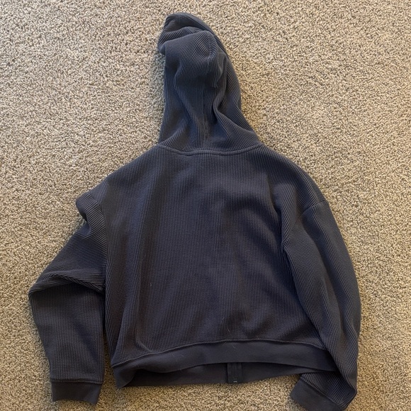 Auden Charcoal Waffle Knit Hoodie - Picture 3 of 4